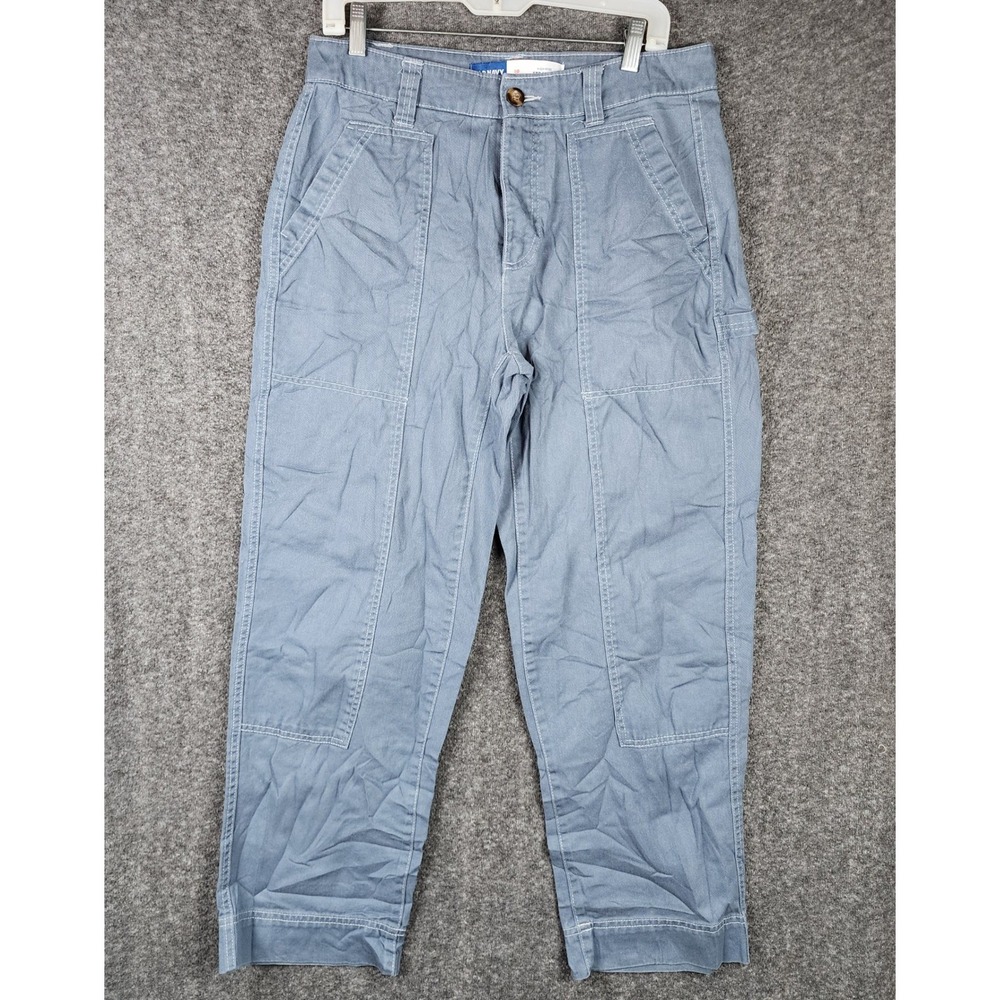 Old Navy Utility Pants Womens 10 High Rise Straight Carpenter Contrast Stitch